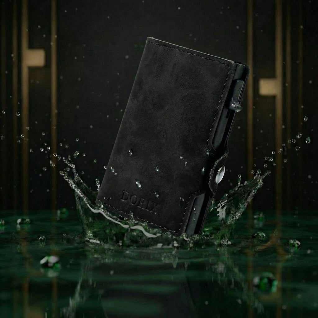 RFID Leather wallet (Black)