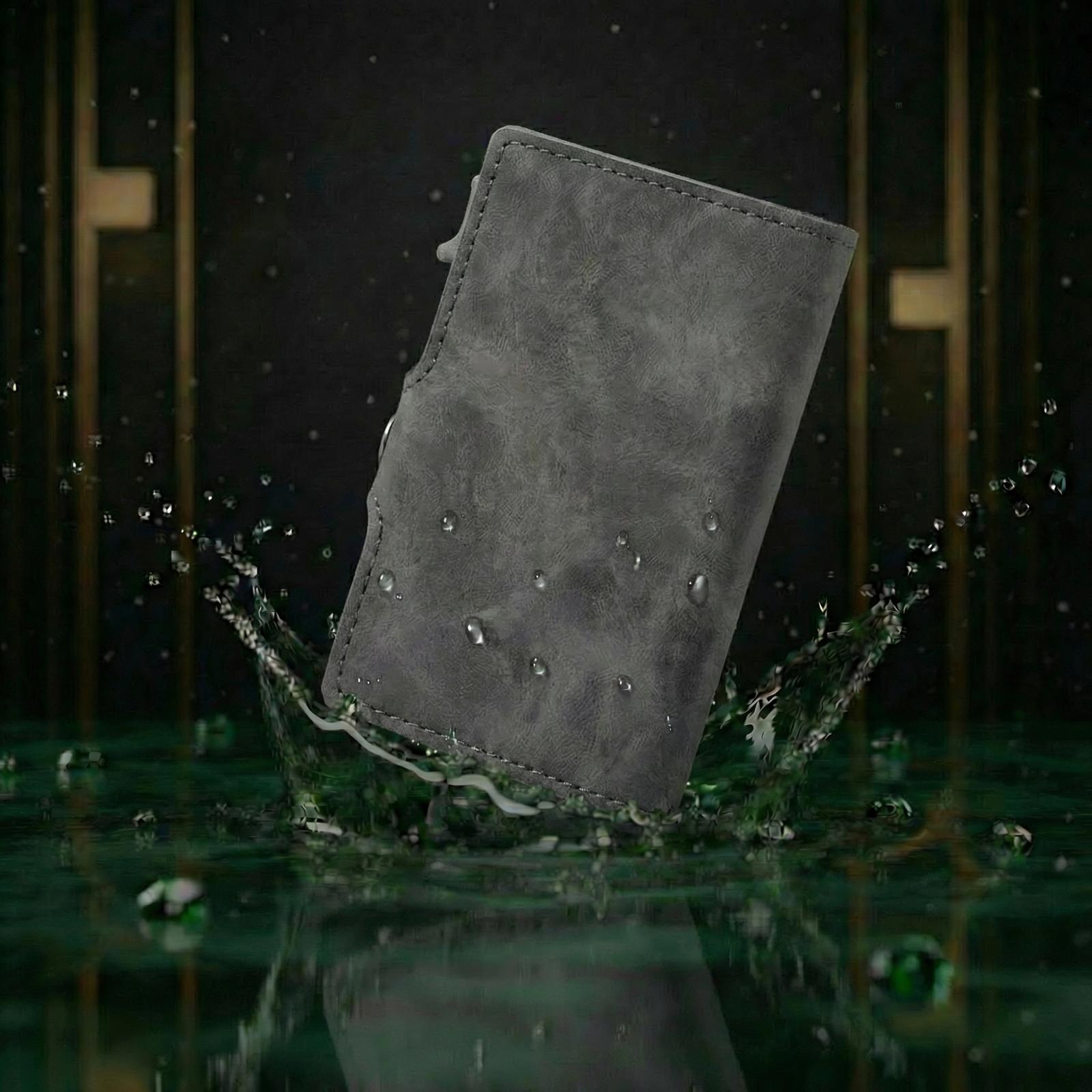 RFID Leather wallet (Gray)